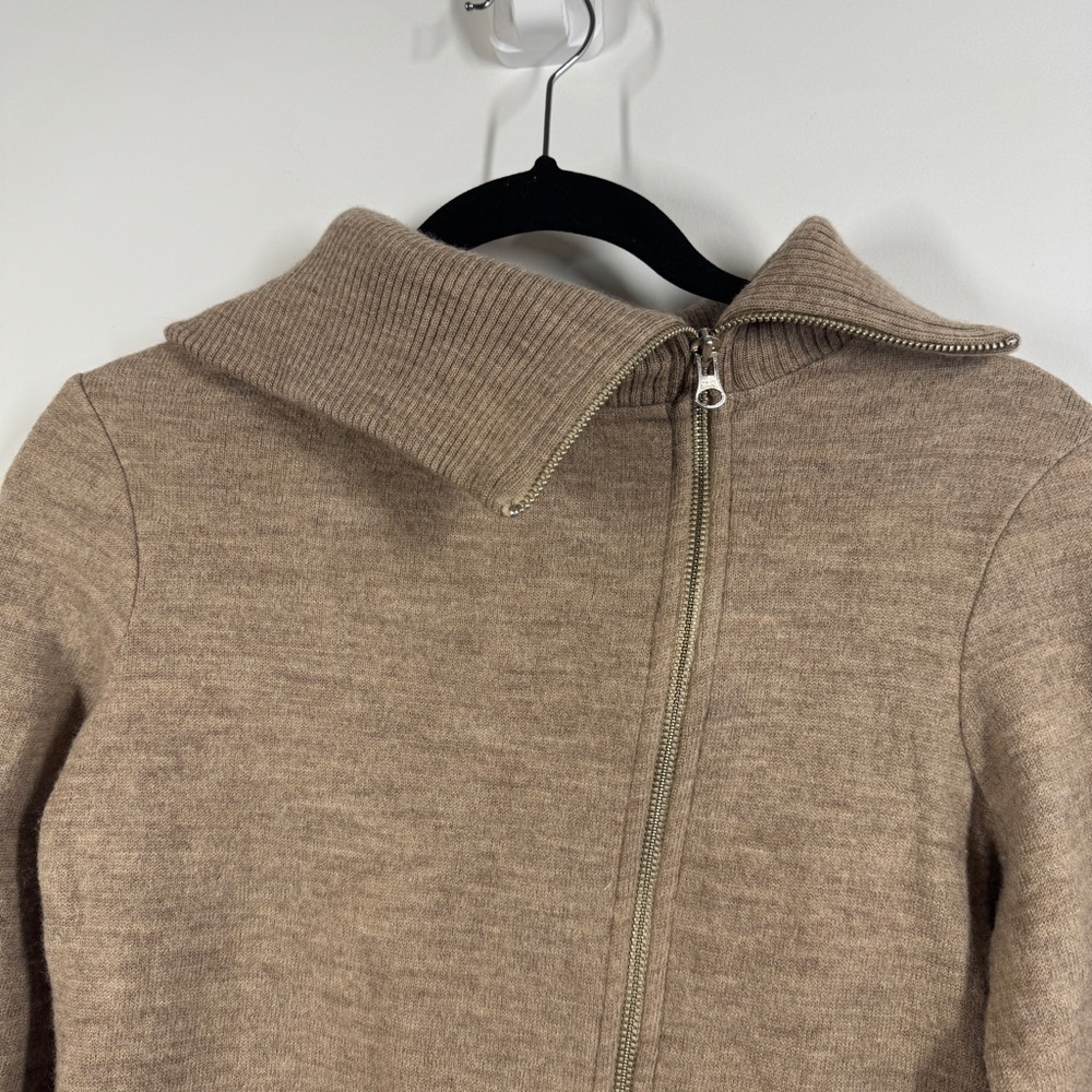 Kuhl Tan Wool Zip Sweater Merino Wool Jacket Cozy Outdoor Fall Size Small - Picture 4 of 13